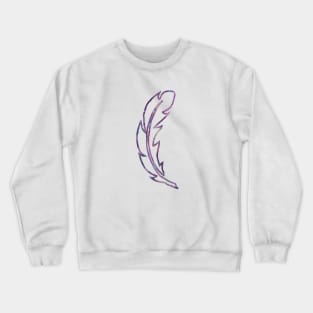 Galaxy Feather | Purple + Pink Feather | Watercolor Galaxy Feather Crewneck Sweatshirt